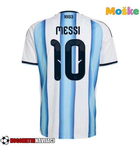 Moške Nogometnih dresov Argentina Lionel Messi #10 Domači SP 2026 Kratki rokavi Moške Nogometnih dresov Argentina Lionel Messi #10 Domači SP 2026 Kratki rokavi